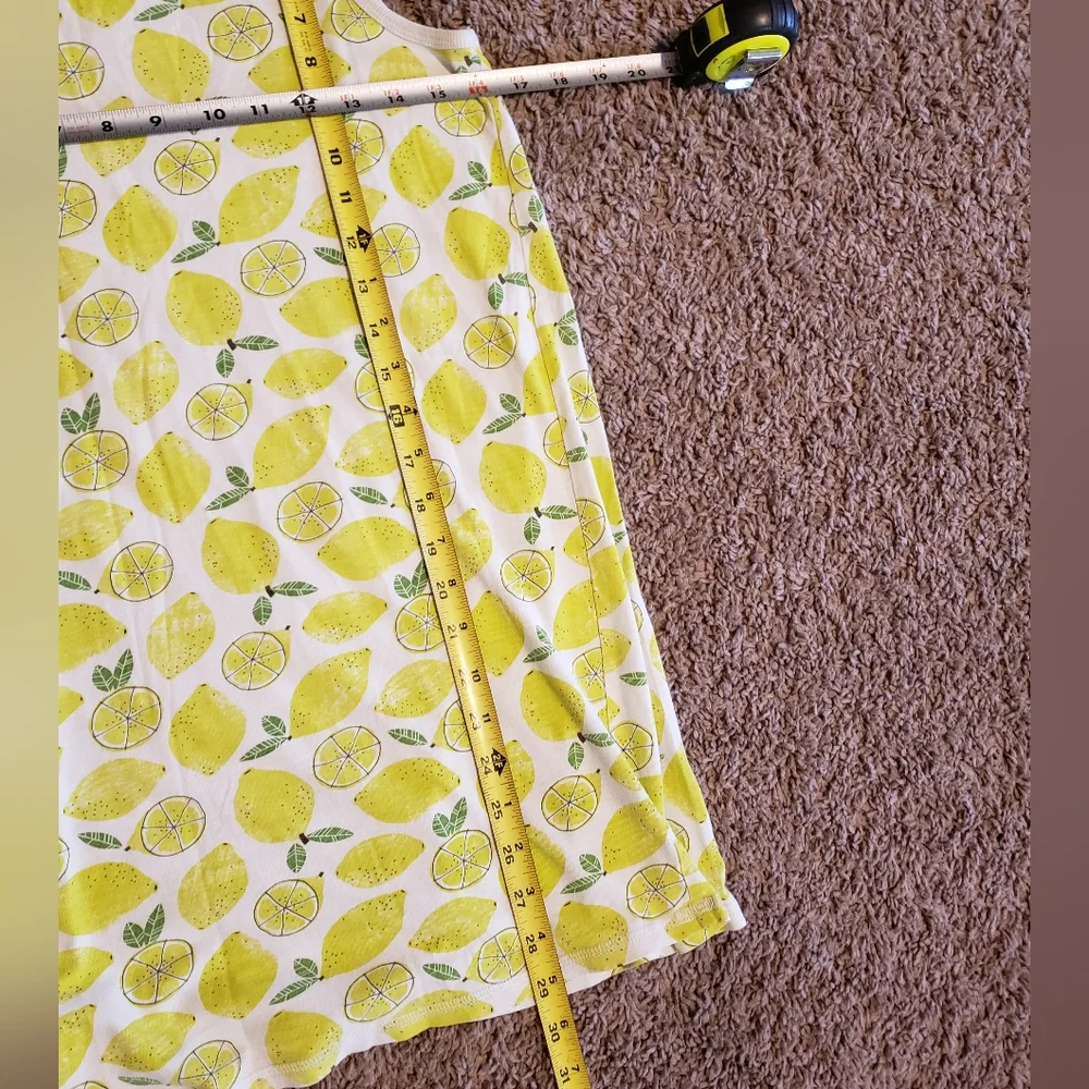 Tea collection lemon tee-shirt dress sleeveless yellow girls 12